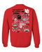 University of Utah Utes Hand Sketched Artwork Red Crewneck Sweatshirt for Women - Vive La Fête - Online Apparel Store