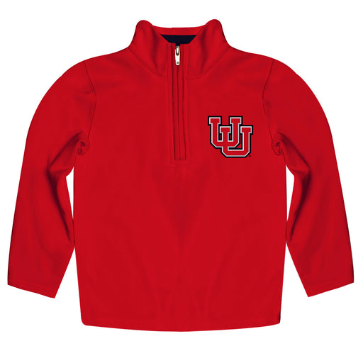 Utah Utes Vive La Fete Logo and Mascot Name Womens Red Quarter Zip Pullover