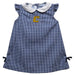 Tennessee Chattanooga Mocs Embroidered Navy Gingham A Line Dress