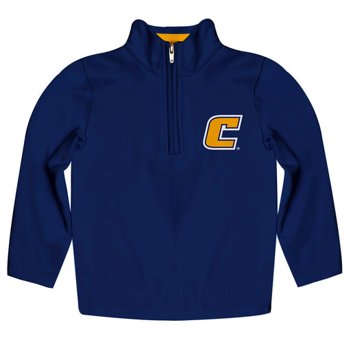 Tennessee Chattanooga Mocs Vive La Fete Game Day Solid Blue Quarter Zip Pullover Sleeves