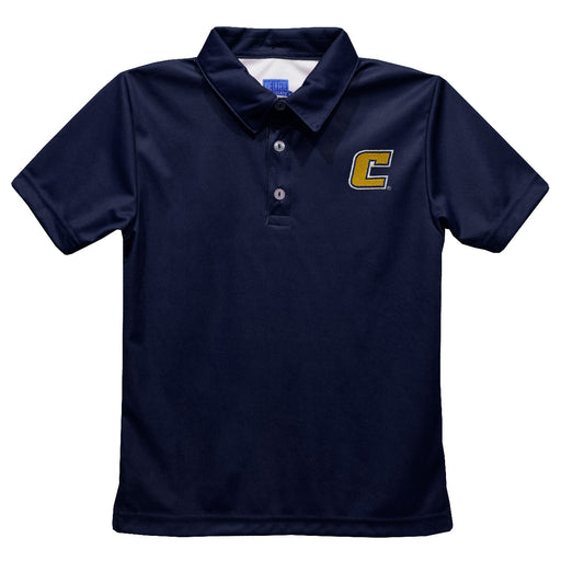 Tennessee Chattanooga Mocs Embroidered Navy Short Sleeve Polo Box Shirt