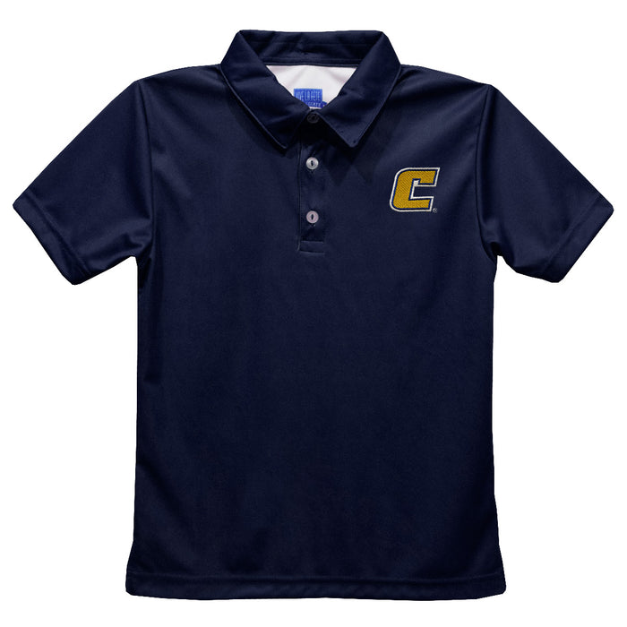 Tennessee Chattanooga Mocs Embroidered Navy Short Sleeve Polo Box Shirt