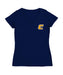 Tennessee Chattanooga Mocs Hand Sketched Vive La Fete Impressions Artwork Navy Women Cotton Short Sleeve V-Neck Tshirt