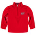 Utah Tech University Trailblazers Vive La Fete Game Day Solid Red Quarter Zip Pullover Sleeves