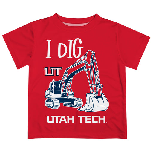 Utah Tech University Trailblazers Vive La Fete Excavator Boys Game Day Red Short Sleeve Tee