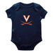 Virginia Cavaliers UVA Cotton Short Sleeve Bodysuit Navy