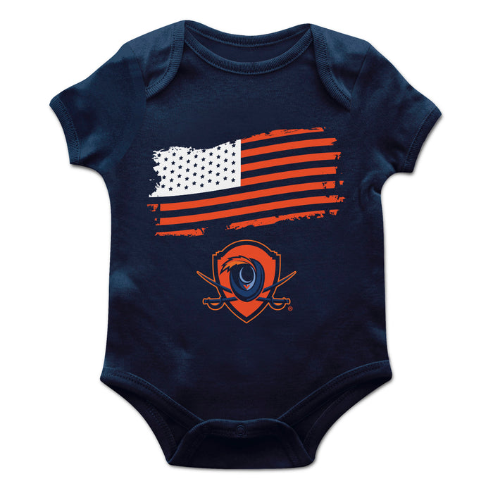 Virginia Cavaliers UVA Vive La Fete Infant Game Day Navy Short Sleeve Bodysuit
