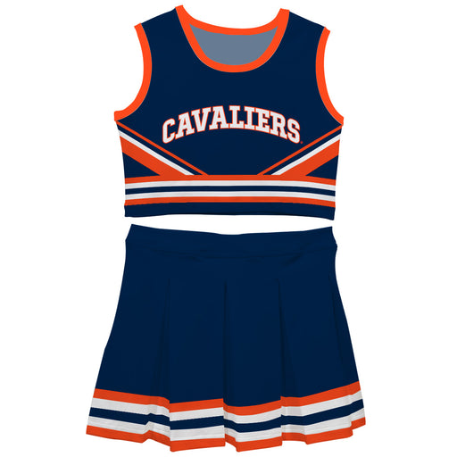 Virginia Cavaliers UVA Vive La Fete Game Day Navy Sleeveless Chearleader Set