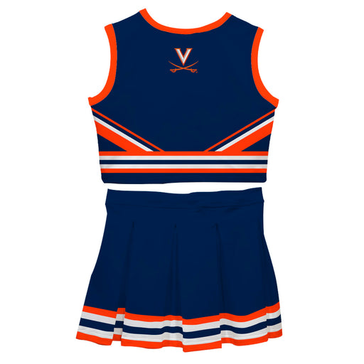 Virginia Cavaliers UVA Vive La Fete Game Day Navy Sleeveless Chearleader Set - Vive La Fête - Online Apparel Store