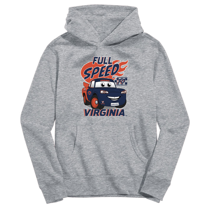 Virginia Cavaliers UVA Full Speed Heather Grey Cotton Youth Hoodie