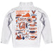Virginia Cavaliers UVA Hand Sketched Vive La Fete Impressions Artwork White Boys Quarter Zip Pullover V1 - Vive La Fête - Online Apparel Store