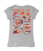 Virginia Cavaliers UVA Hand Sketched Vive La Fete Impressions Artwork Grey Girls Cotton Short Sleeve Tee - Vive La Fête - Online Apparel Store