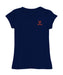 Virginia Cavaliers UVA Hand Sketched Vive La Fete Impressions Artwork Navy Girls Cotton Short Sleeve Tee