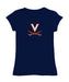 Virginia Cavaliers UVA Girl´s Fitted Cotton T-shirt Navy