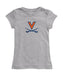 Virginia Cavaliers UVA Girl´s Fitted Cotton T-shirt Grey