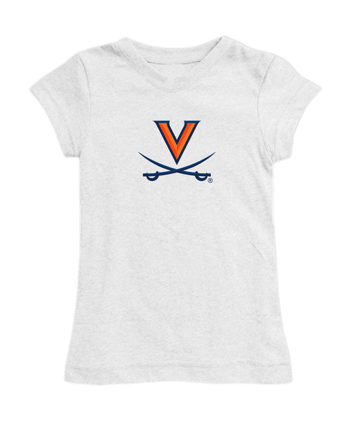 Virginia Cavaliers UVA Girl´s Fitted Cotton T-shirt White
