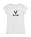 Virginia Cavaliers UVA Girl´s Fitted Cotton T-shirt White