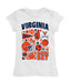 Virginia Cavaliers UVA Girl´s Fitted Cotton T-shirt White