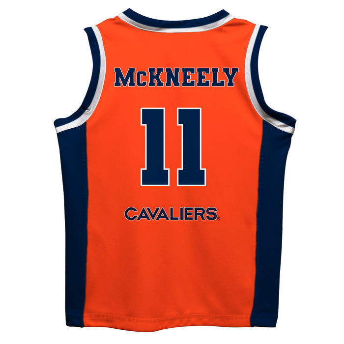 Virginia Cavaliers UVA Vive La Fete Isaac McKneely Game Day Orange Boys Basketball Jersey - Vive La Fête - Online Apparel Store