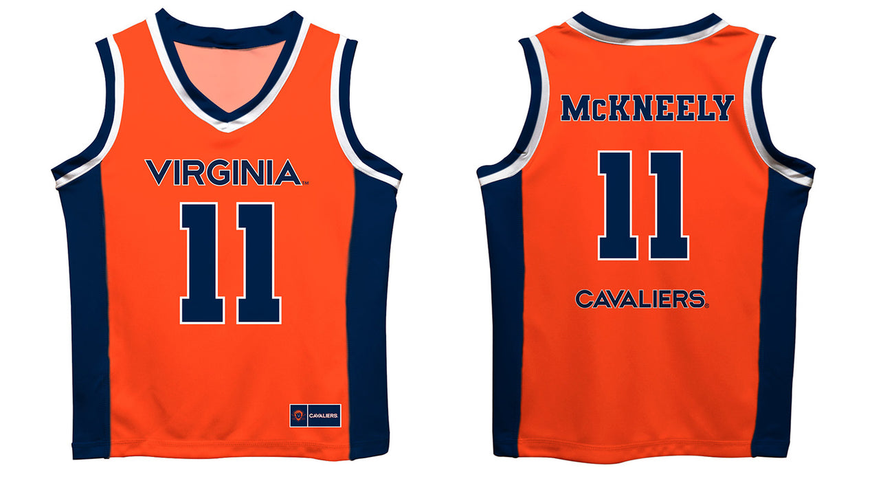 Virginia Cavaliers UVA Vive La Fete Isaac McKneely Game Day Orange Boys Basketball Jersey - Vive La Fête - Online Apparel Store