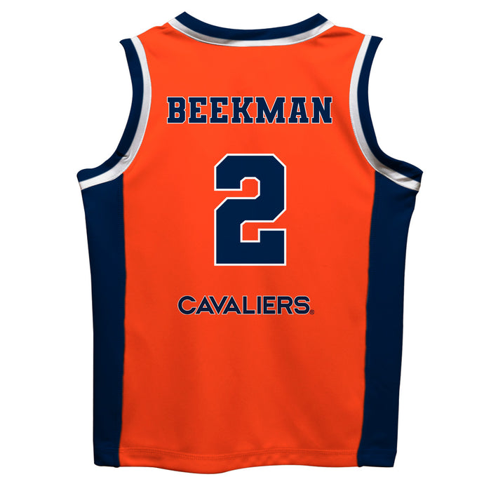 Virginia Cavaliers UVA Vive La Fete Reece Beekman Game Day Orange Boys Basketball Jersey - Vive La Fête - Online Apparel Store