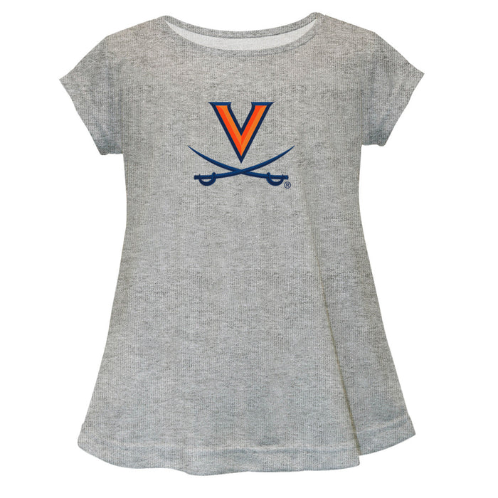 Virginia Cavaliers UVA Short Sleeve Youth Cotton Top Grey