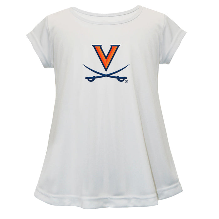 Virginia Cavaliers UVA Short Sleeve Youth Cotton Top White