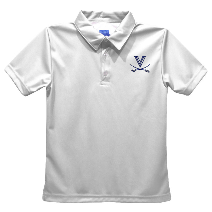 Virginia Cavaliers UVA Embroidered White Short Sleeve Polo Box Shirt