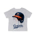Virginia Cavaliers UVA Original Dripping Baseball Helmet Grey Cotton T-Shirt  by Vive La Fete