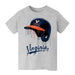 Virginia Cavaliers UVA Original Dripping Baseball Helmet Grey Cotton T-Shirt  by Vive La Fete