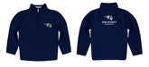 University of Wisconsin Stout Blue Devils UW  Vive La Fete Game Day Solid Navy Quarter Zip Pullover Sleeves - Vive La Fête - Online Apparel Store