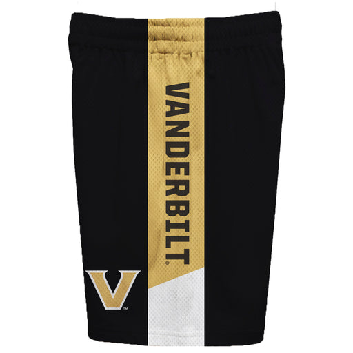 Vanderbilt Commodores Vive La Fete Game Day Black Stripes Boys Solid Gold Athletic Mesh Short - Vive La Fête - Online Apparel Store