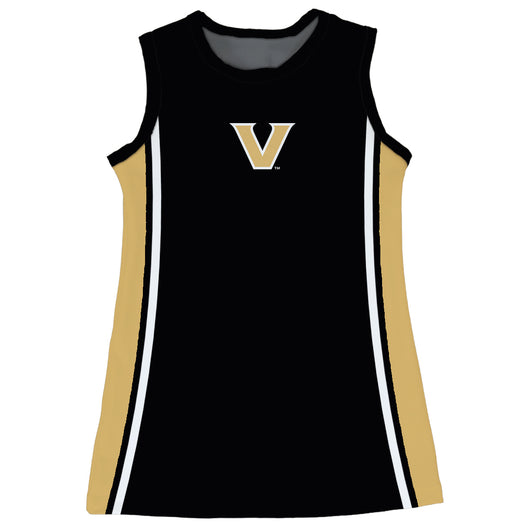 Vanderbilt University Commodores Sleeveless Cheerleader A Line Dress Black