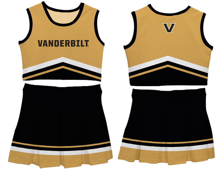 Vanderbilt University Commodores Vive La Fete Game Day Gold and Black Sleeveless Chearleader Set - Vive La Fête - Online Apparel Store