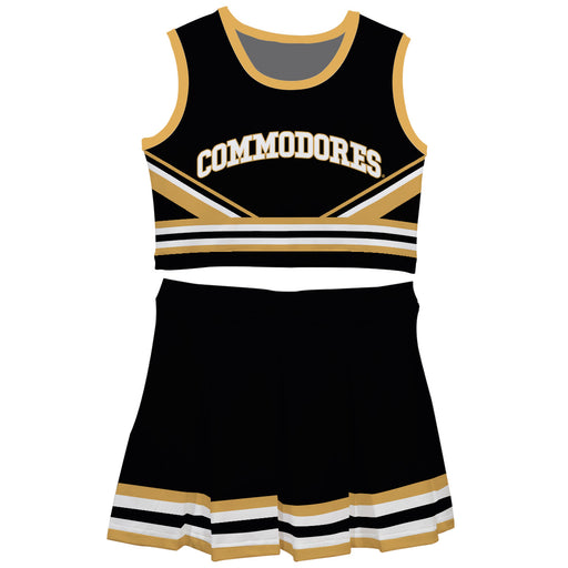 Vanderbilt University Commodores Vive La Fete Game Day Black Sleeveless Chearleader Set