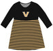 Vanderbilt University Commodores Vive La Fete Girls Game Day Long Sleeve Black Stripe on Skirt - Vive La Fête - Online Apparel Store