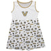 Vanderbilt University Commodores Sleeveless Tank Dress Girls White Repeat Print Hand Sketched Vive La Fete Impressions