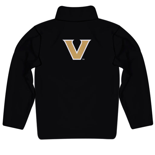 Vanderbilt University Commodores Vive La Fete Game Day Solid Black Quarter Zip Pullover Sleeves - Vive La Fête - Online Apparel Store