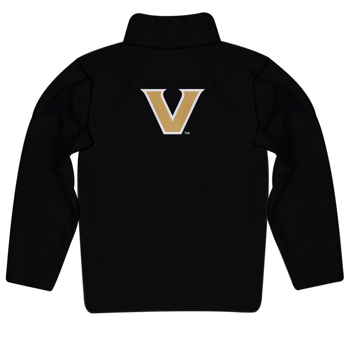Vanderbilt University Commodores Vive La Fete Game Day Solid Black Quarter Zip Pullover Sleeves - Vive La Fête - Online Apparel Store