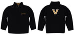 Vanderbilt University Commodores Vive La Fete Game Day Solid Black Quarter Zip Pullover Sleeves - Vive La Fête - Online Apparel Store