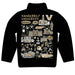 Vanderbilt University Commodores Hand Sketched Vive La Fete Impressions Artwork Black Boys Quarter Zip Pullover V1 - Vive La Fête - Online Apparel Store