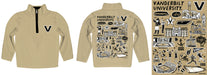 Vanderbilt University Commodores Hand Sketched Vive La Fete Impressions Artwork Gold Boys Quarter Zip Pullover V1 - Vive La Fête - Online Apparel Store
