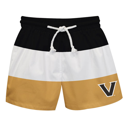 Vanderbilt University Commodores Vive La Fete Black Stripes Swimtrunks V1