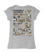 Vanderbilt University Commodores Hand Sketched Vive La Fete Impressions Artwork Grey Girls Cotton Short Sleeve Tee - Vive La Fête - Online Apparel Store