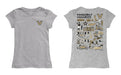 Vanderbilt University Commodores Hand Sketched Vive La Fete Impressions Artwork Grey Girls Cotton Short Sleeve Tee - Vive La Fête - Online Apparel Store