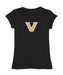 Vanderbilt Commodores Girl´s Fitted Cotton T-shirt Black