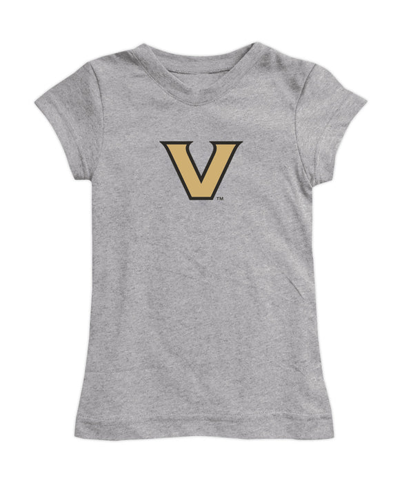 Vanderbilt Commodores Girl´s Fitted Cotton T-shirt Grey