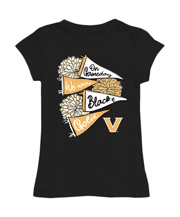 Vanderbilt University Commodores Girl´s Fitted Cotton T-shirt Black