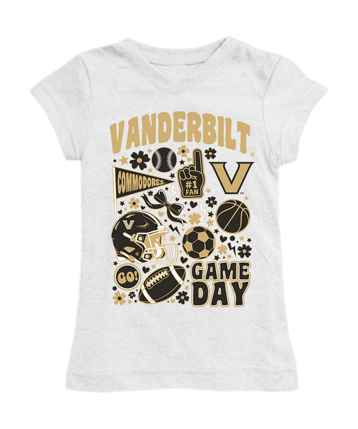 Vanderbilt University Commodores Girl´s Fitted Cotton T-shirt White
