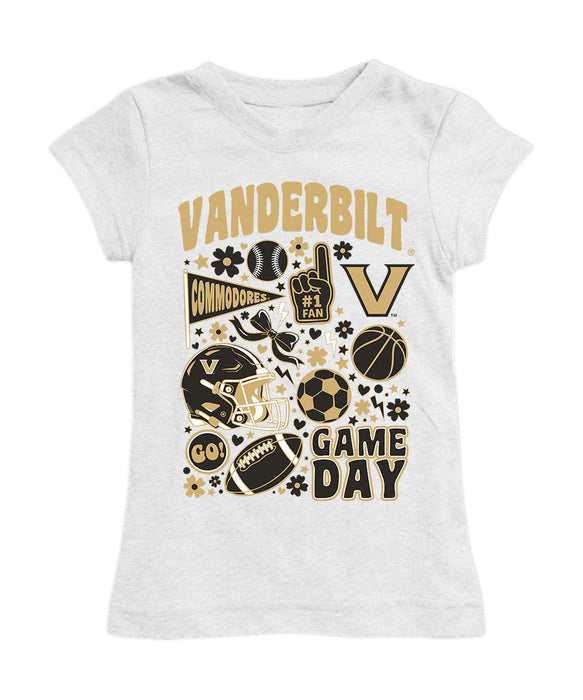 Vanderbilt University Commodores Girl´s Fitted Cotton T-shirt White